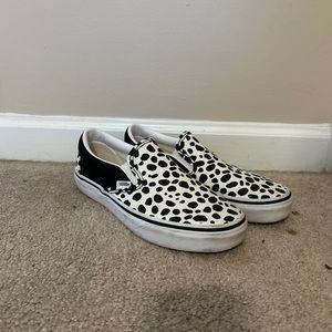 Dalmatian print unisex slip on Vans